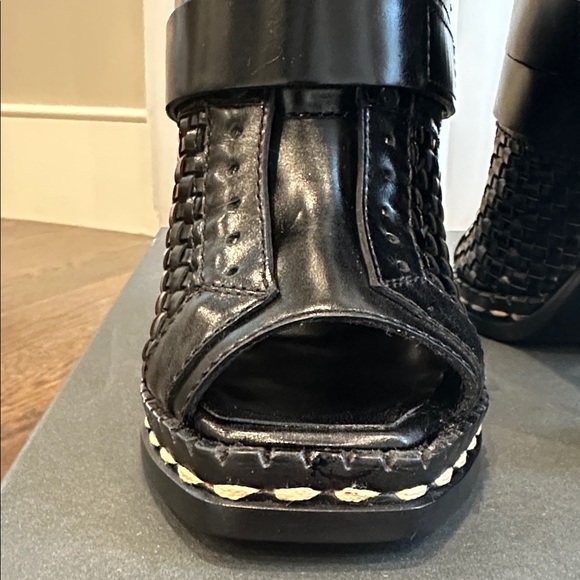 Proenza Schouler Black Open Toe High Heel Booties Size 38 NIB - Picture 7 of 15